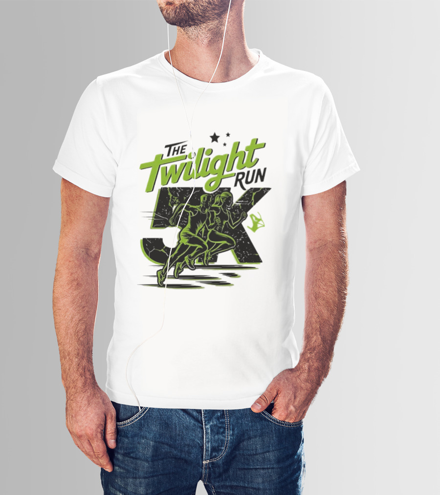 The Twilight Run 5K Runners And Stars Night Race Event T-Shirt