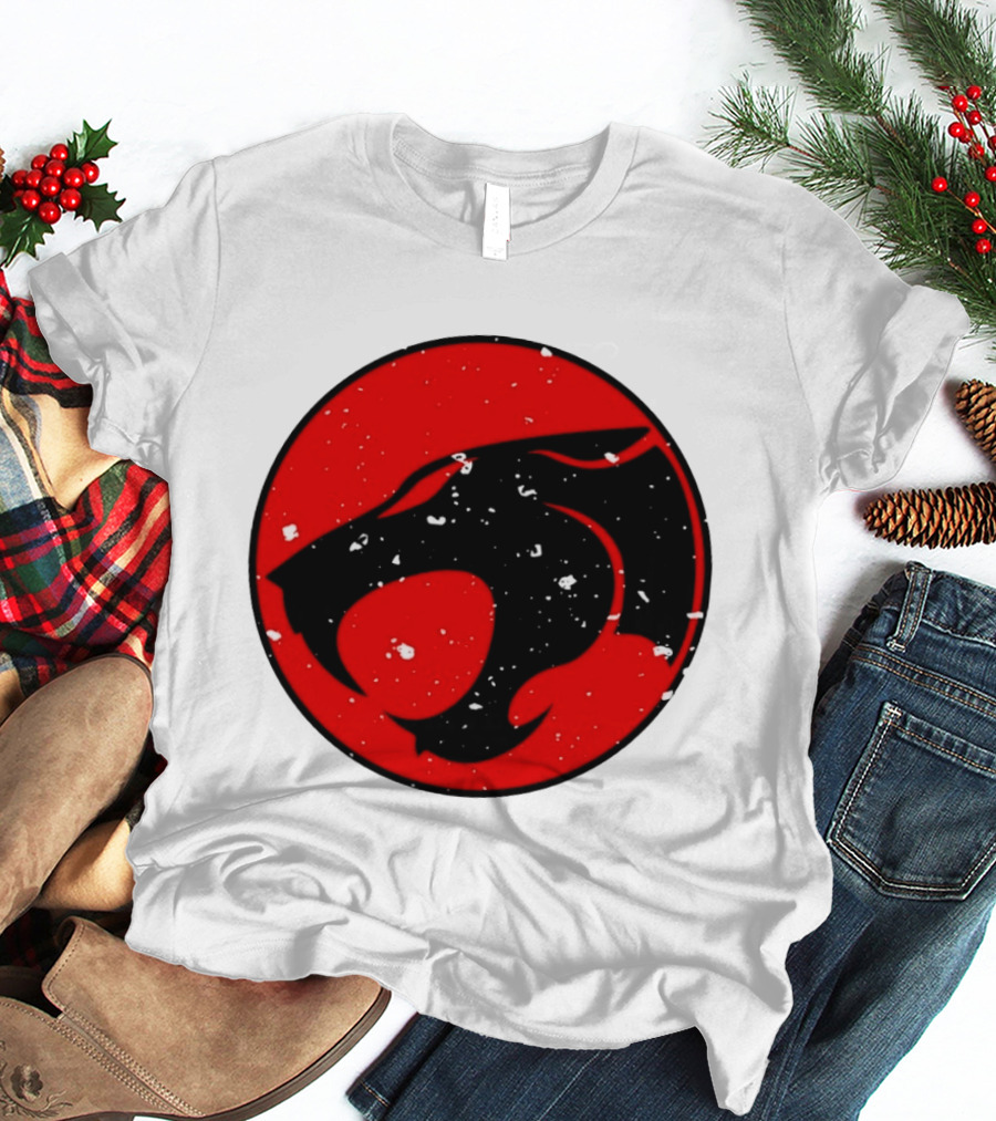 Thunder Jaguar Cat Red Circle T-Shirt