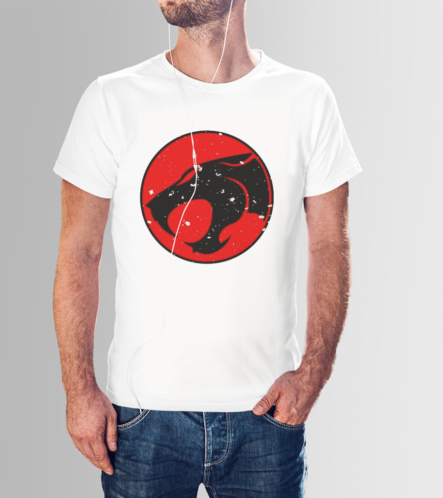 Thunder Jaguar Cat Red Circle T-Shirt