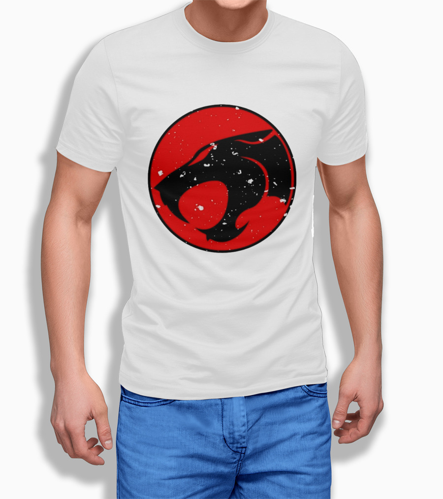 Thunder Jaguar Cat Red Circle T-Shirt