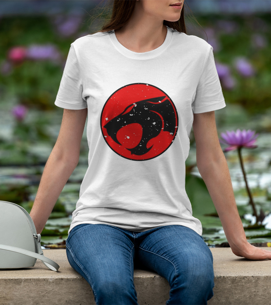 Thunder Jaguar Cat Red Circle T-Shirt