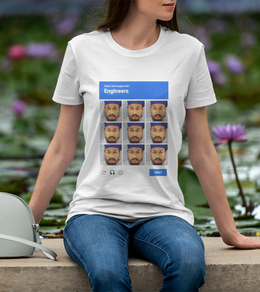 Vickrum Digwa Captcha Select All Images With Engineers Verify T-Shirt