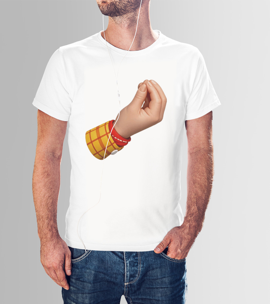 Woody's Italian Hand Gesture Pixar Character Sleeve T-Shirt