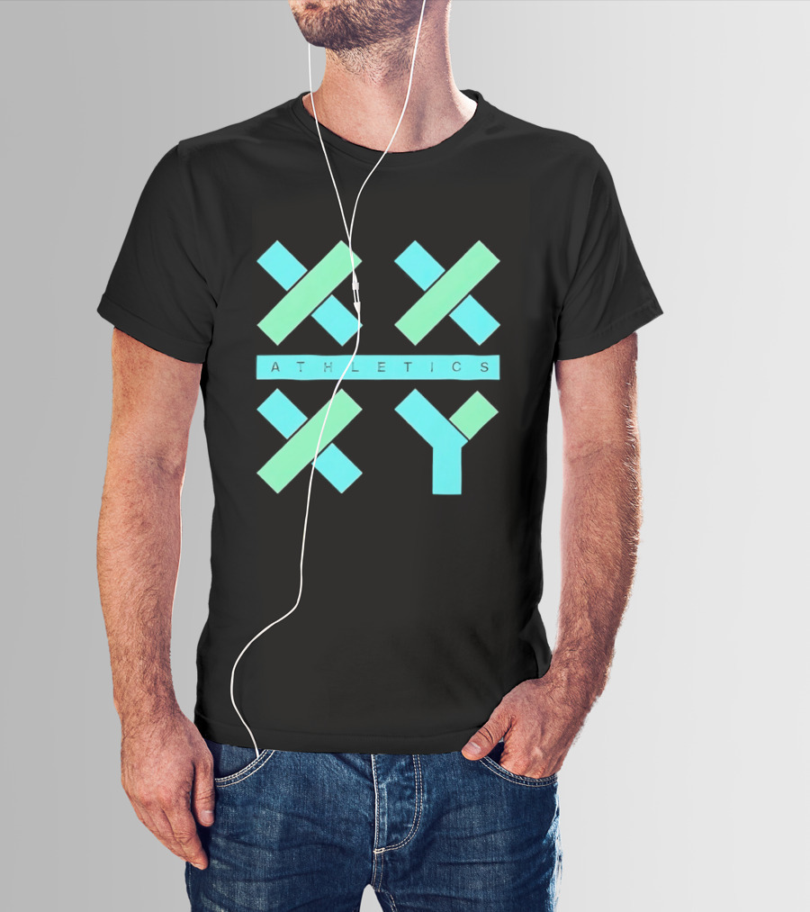 Athletics X Y Geometric Shapes Sports Abstract T-Shirt