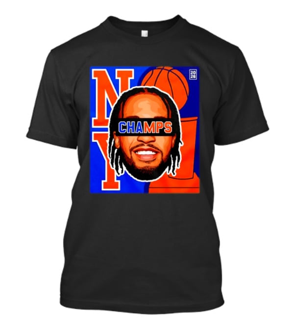 Jalen Brunson New York Knicks 2026 Champs Big Head NBA Basketball T-Shirt