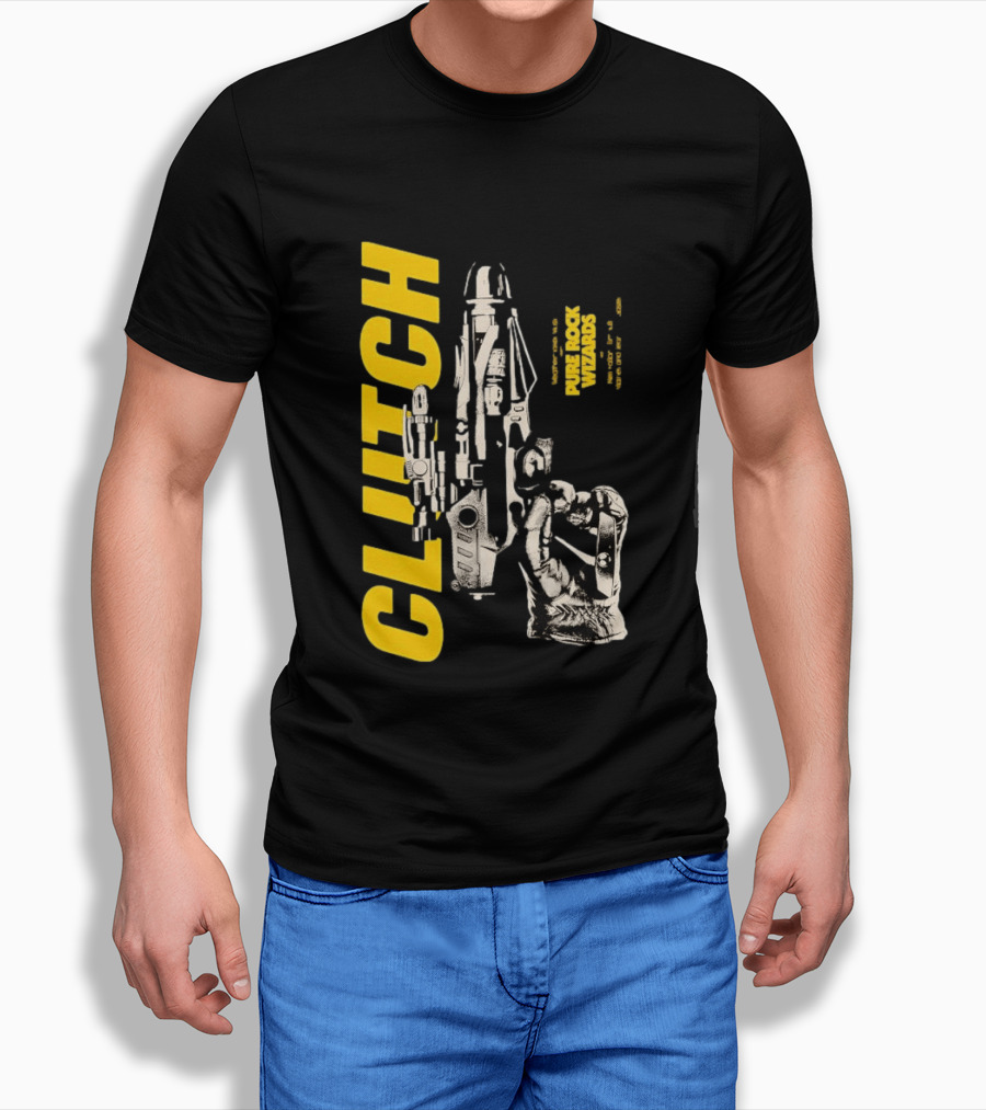 Clutch Pure Rock Wizards Tour Retro Sci Fi Mechanical Arm T-Shirt