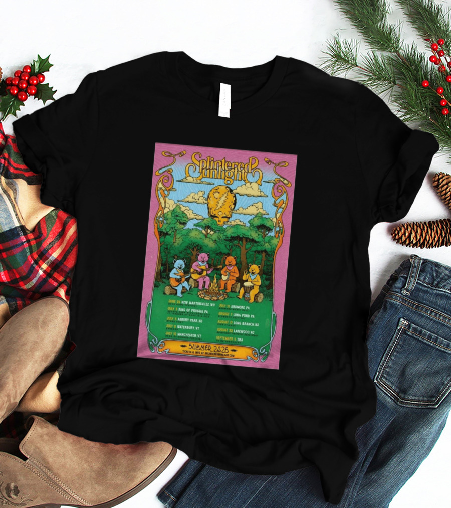Splintered Sunlight Summer 2026 Tour New Martinsville King Prussia Asbury Waterbury Manchester Ardmore Long Pond Branch Lakewood T-Shirt