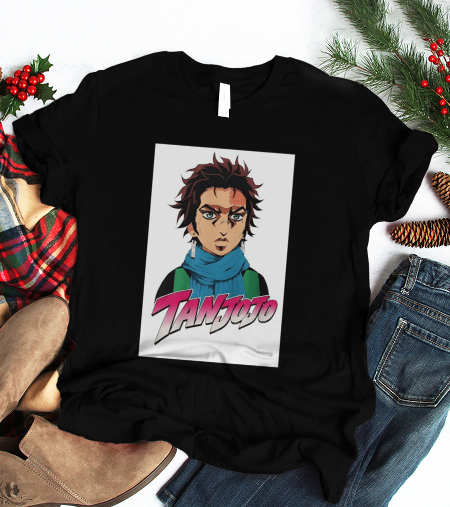 Tan JoJo Anime Manga Character Fusion T-Shirt