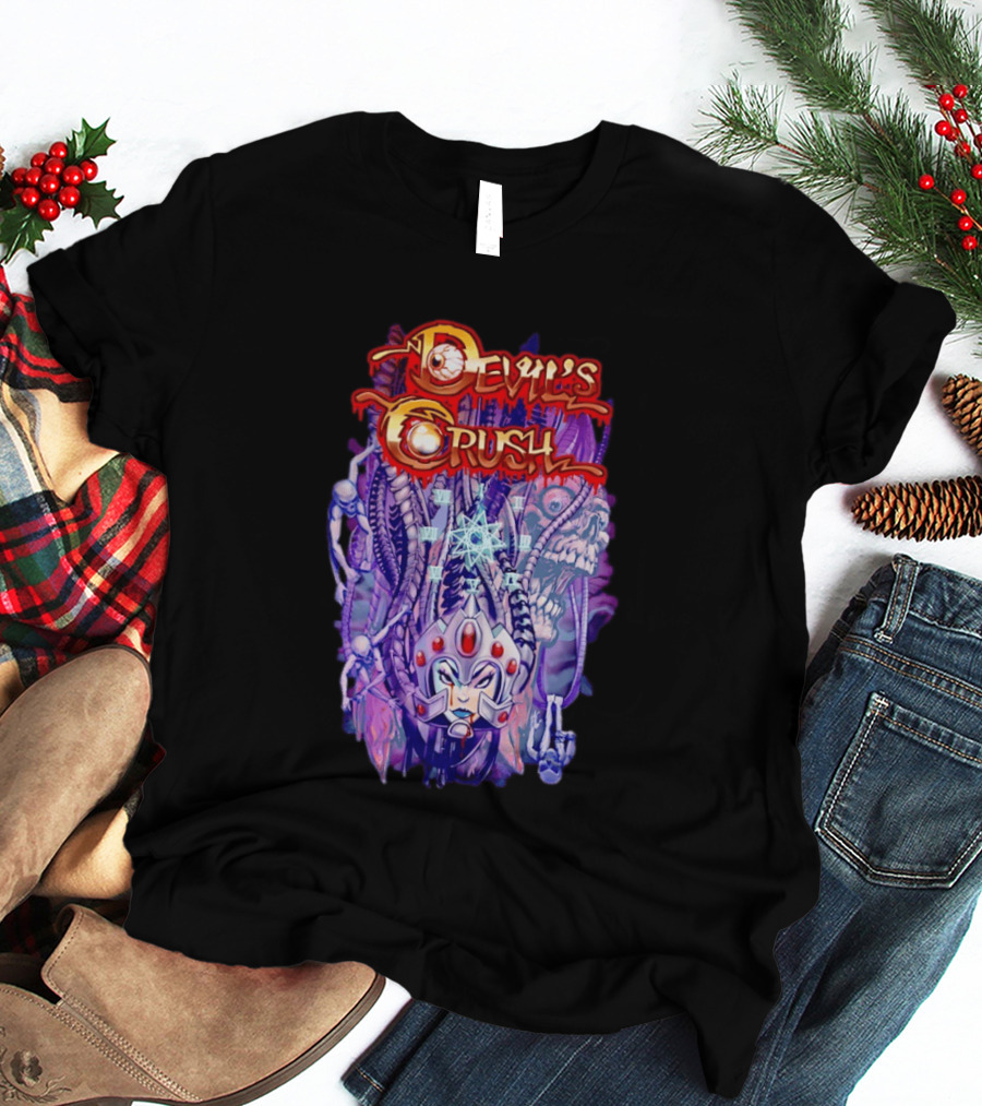 Devil's Crush Alien Skull Warrior With Mystical T-Shirt