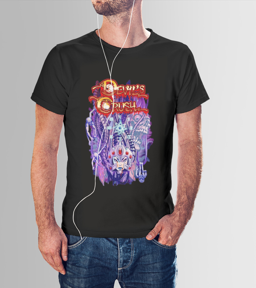 Devil's Crush Alien Skull Warrior With Mystical T-Shirt