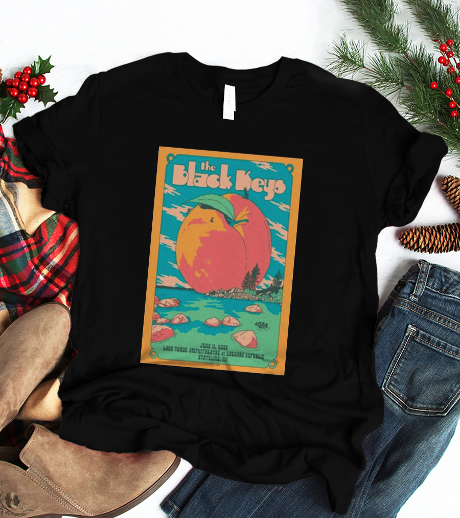 The Black Keys June 11 2026 Lake Tahoe Amphitheatre At Caesars Republic Stateline NV Peach T-Shirt