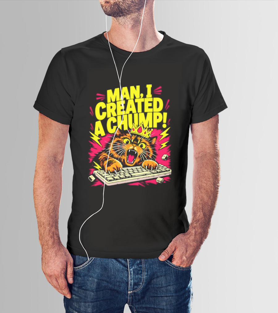 Man I Created A Chump Cat Keyboard T-Shirt