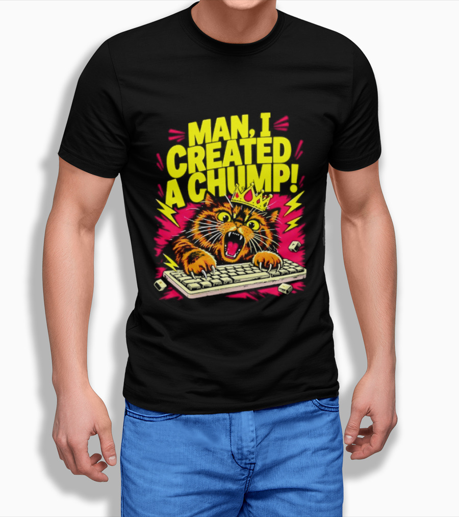 Man I Created A Chump Cat Keyboard T-Shirt