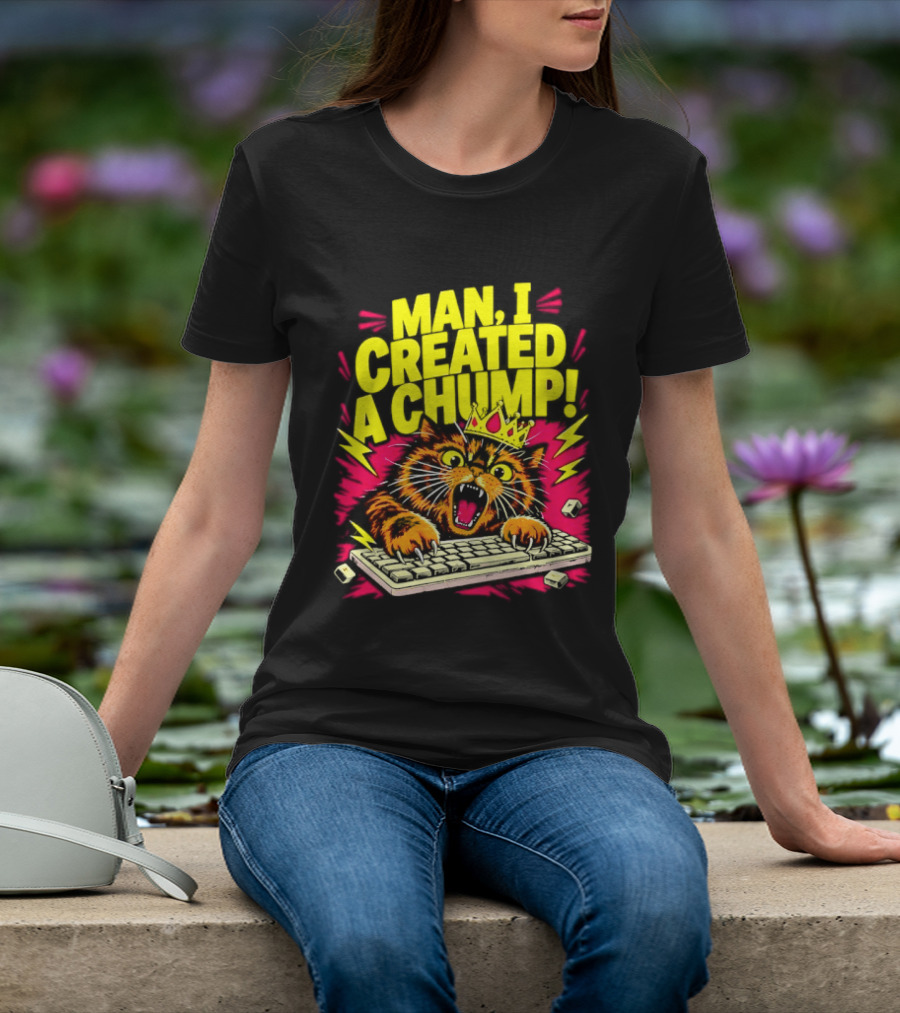 Man I Created A Chump Cat Keyboard T-Shirt