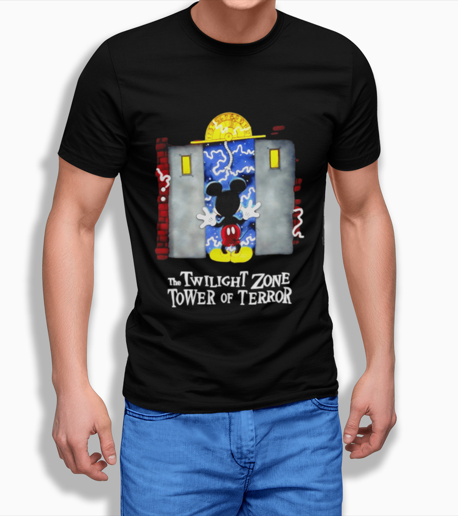 Mickey Mouse Twilight Zone Tower Of Terror Elevator Ride T-Shirt