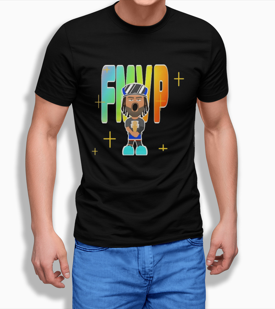 FMVP Jalen Brunson Cartoon New York Knicks 2026 Champs T-Shirt