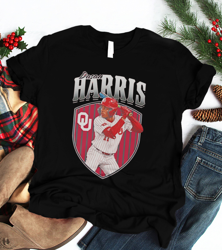 Dasan Harris Oklahoma Sooners Baseball OU T-Shirt
