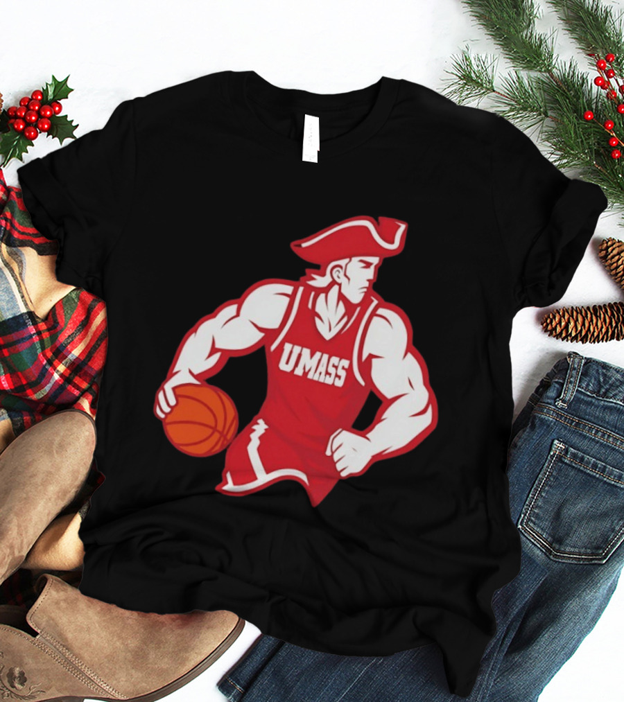 UMass University Of Massachusetts Minuteman Basketball Sam T-Shirt