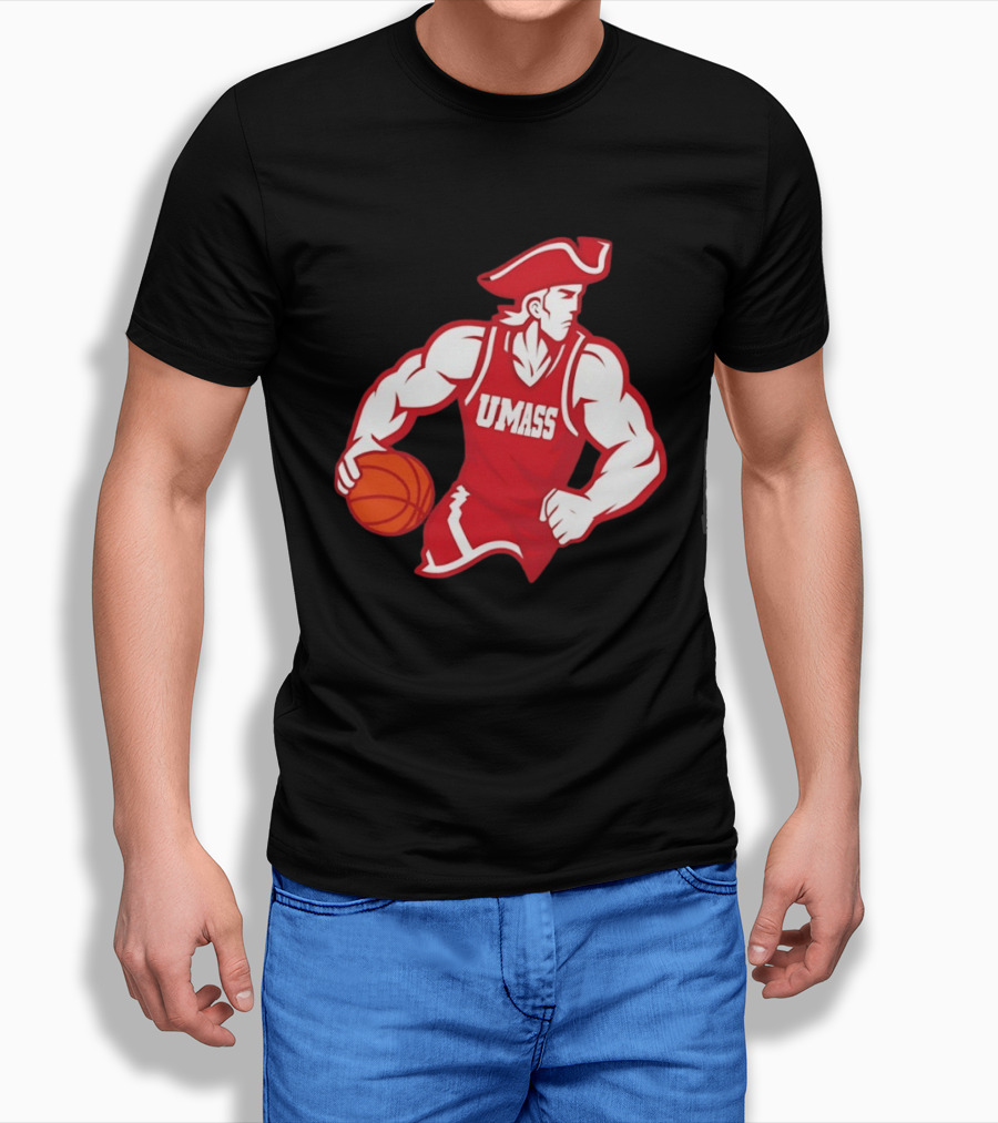 UMass University Of Massachusetts Minuteman Basketball Sam T-Shirt