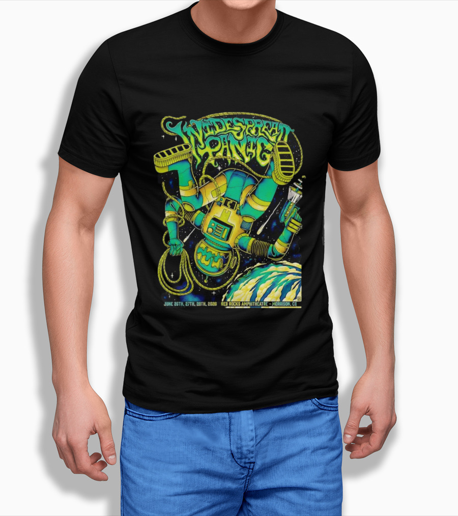 Widespread Panic Astronaut June 26 28 2026 Red Rocks Amphitheatre Morrison CO T-Shirt