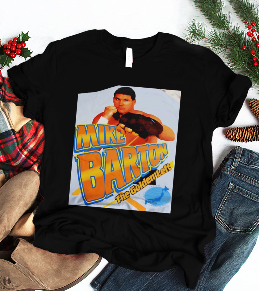 Mike Barton The Golden Left Boxer Retro Sports T-Shirt