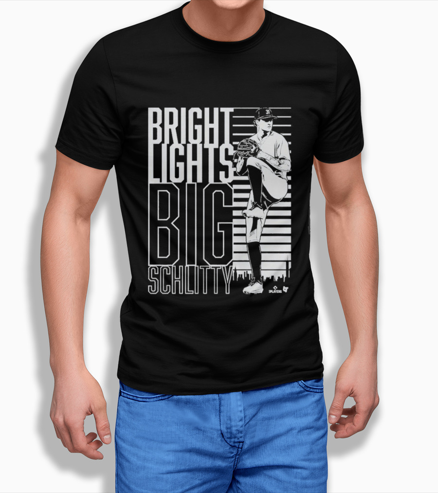 Bright Lights Big Schlitty Cam Schlittler Pitching T-Shirt