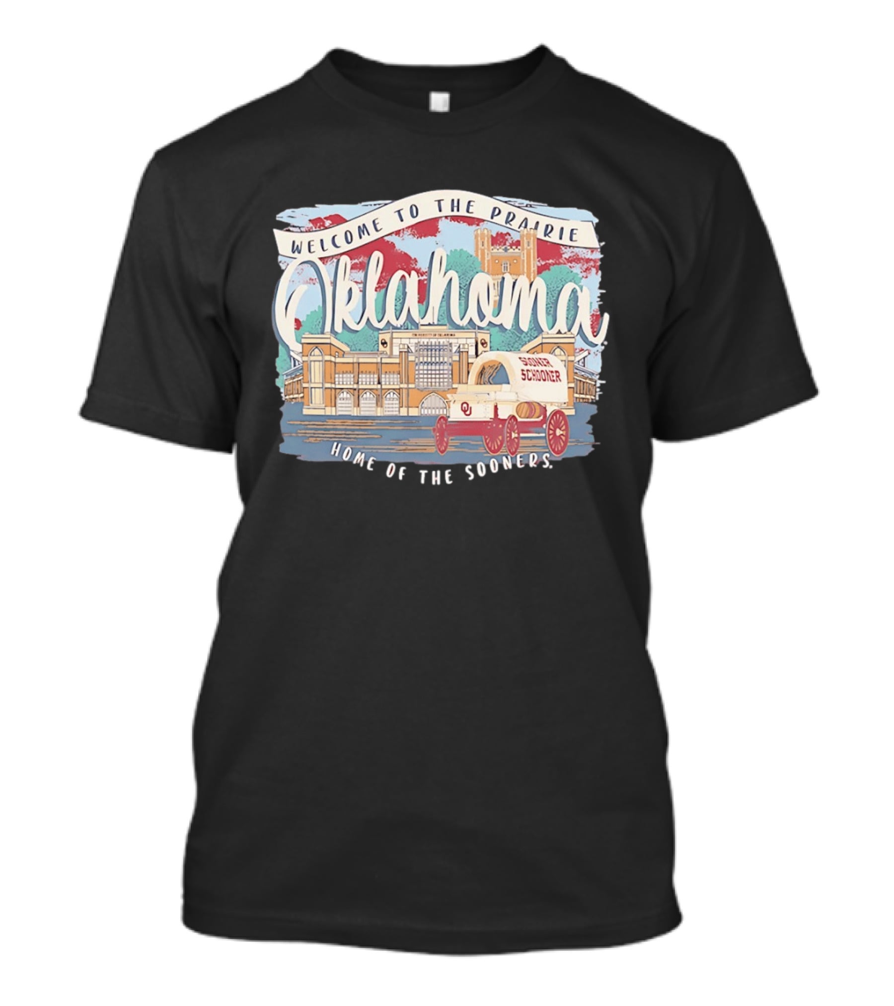 Welcome To The Prairie Oklahoma Sooners Home Of The Sooners Stadium Wagon T-Shirt