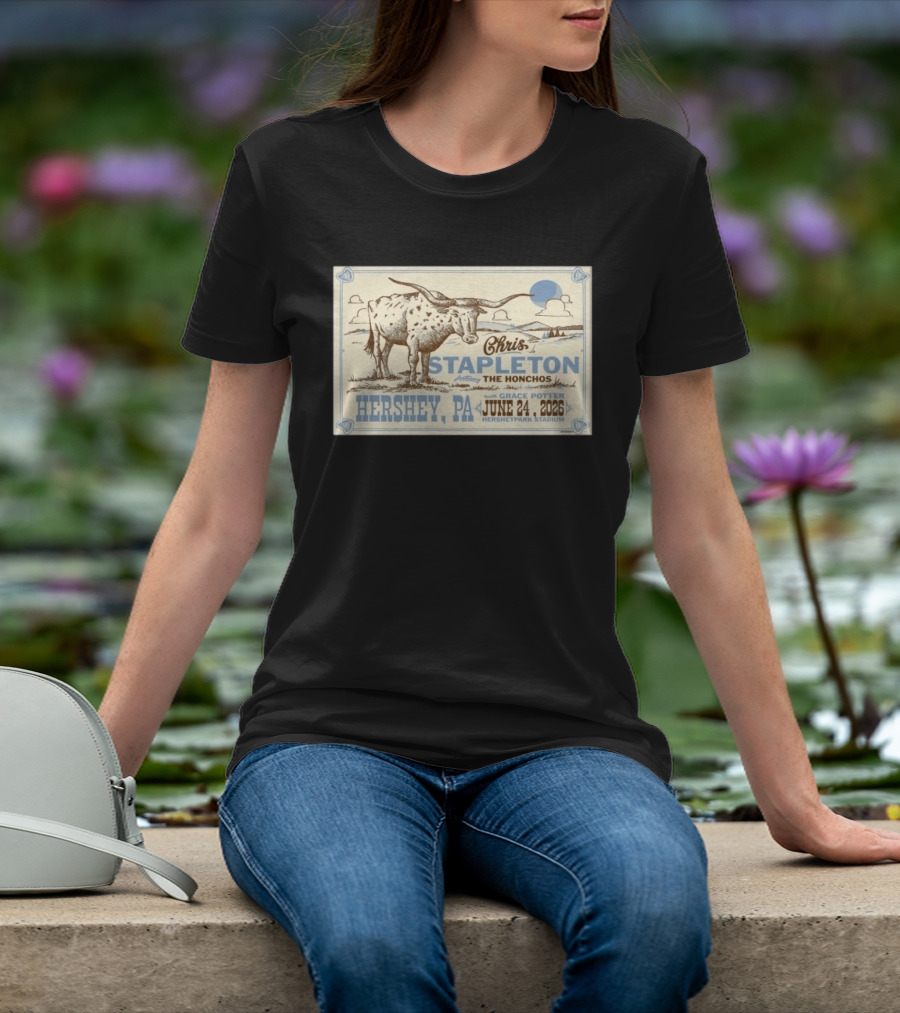 Chris Stapleton All American Road Show Hershey PA June 24 2026 With The Honchos And Grace Potter T-Shirt
