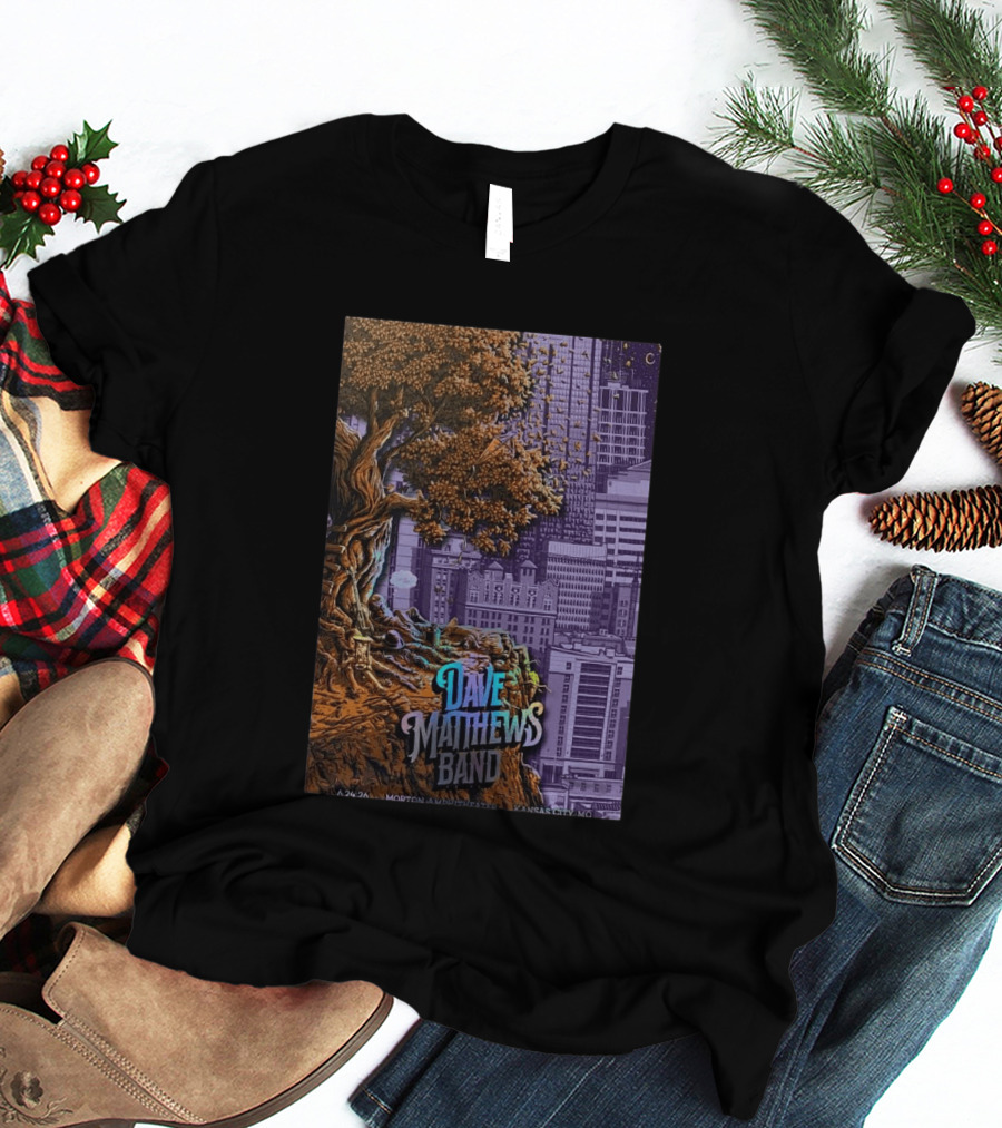 Dave Matthews Band Kansas City June 24 2026 Concert Tree Skyline T-Shirt