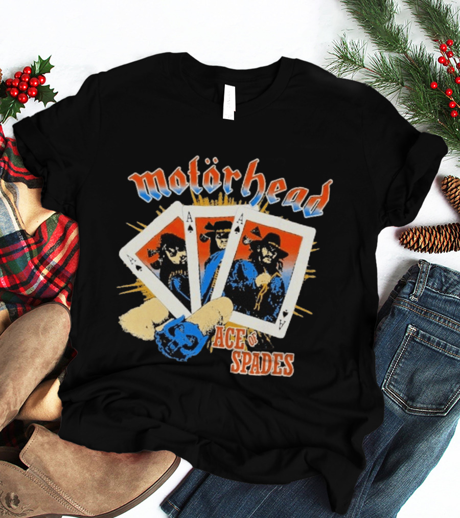 Motörhead Ace Of Spades Three Of A Kind Playing Cards T-Shirt