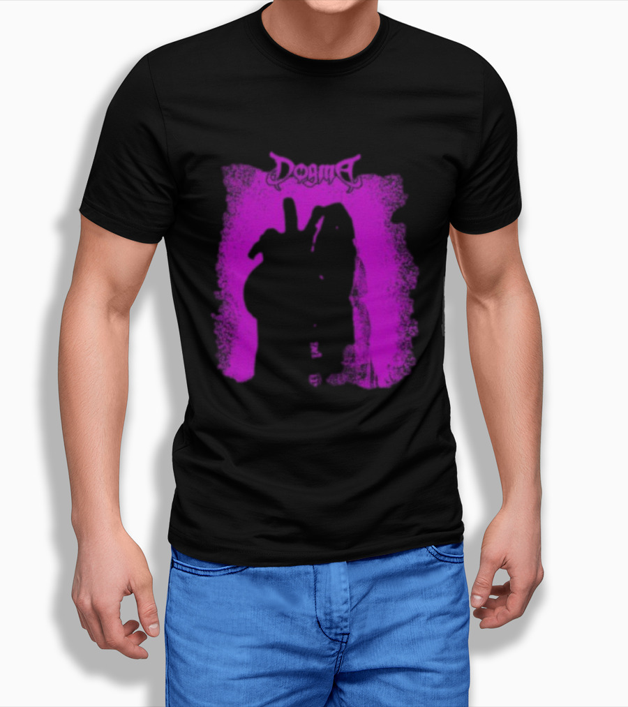 Dogma My Matricidal Purple Gothic Text With Pink Grunge Frame T-Shirt