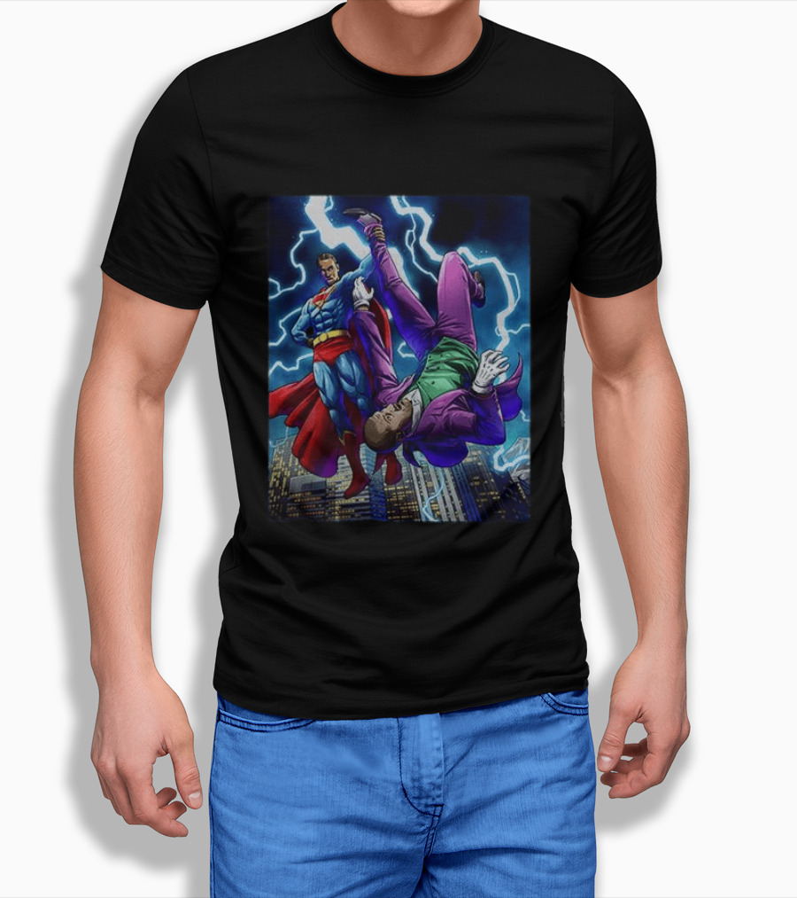Shai Gilgeous Alexander Thunder Vs Joker And Denver Superhero Clash T-Shirt