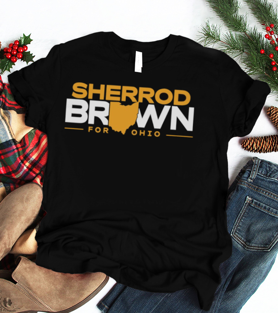 Sherrod Brown Ohio Map Support T-Shirt