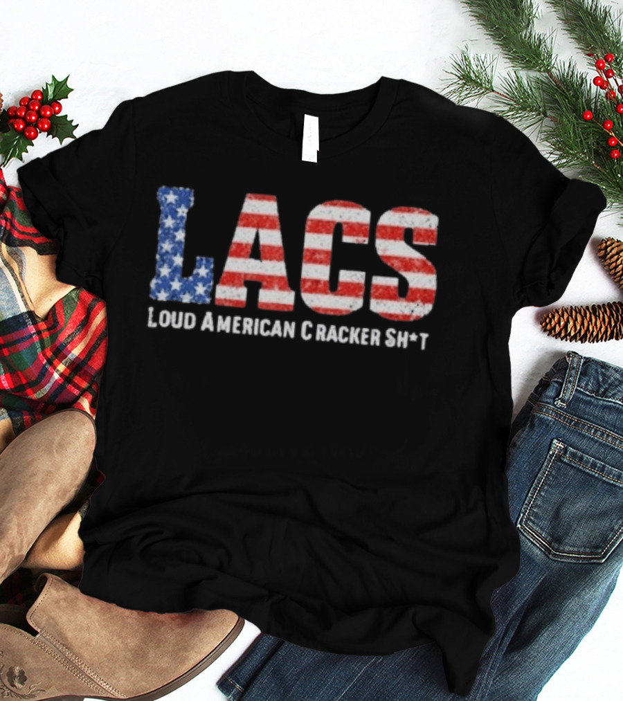 LACS Loud American Cracker USA Flag T-Shirt
