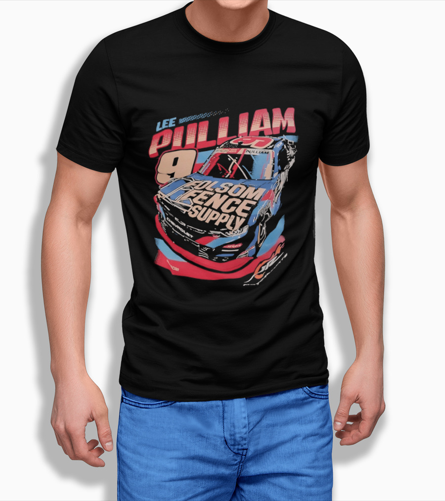 Lee Pulliam 9 Chevrolet NASCAR Folsom Fence Supply Racing T-Shirt