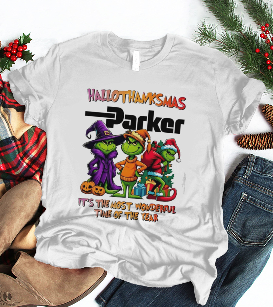 HalloThanksMas Grinch Parker It's The Most Wonderful Time Of The Year 2025 T-Shirt