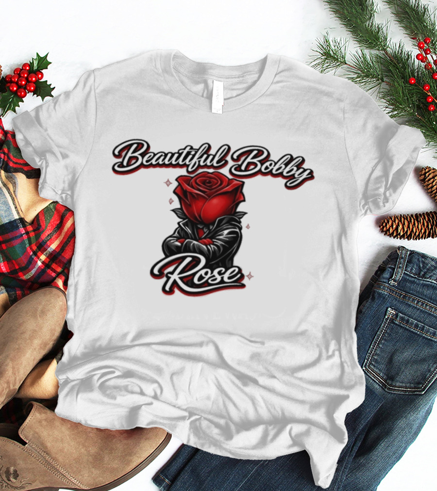 Beautiful Bobby Rose Red Flower T-Shirt