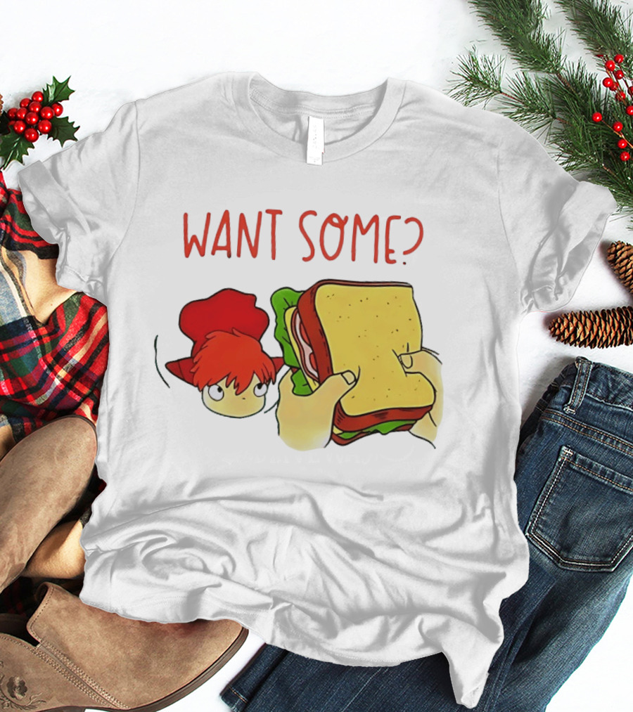 Ponyo Flinching Want Some Sandwich Scene T-Shirt
