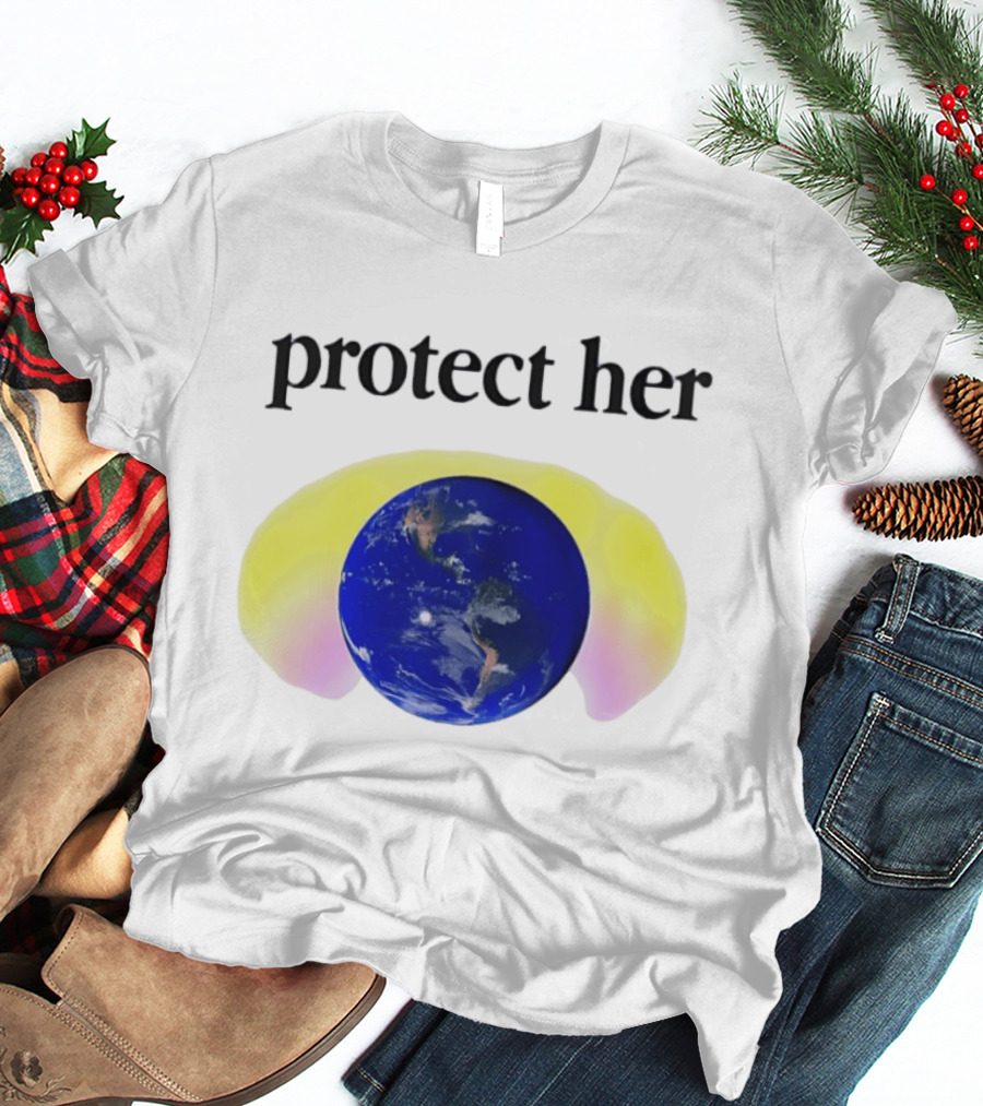 Protect Her Earth Environmental Awareness Planet Guardians T-Shirt