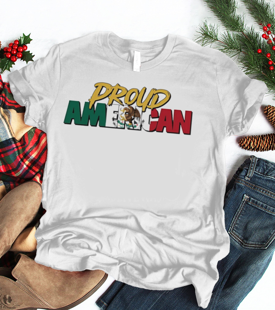 Proud American Mexico Eagle Flag Patriotic T-Shirt