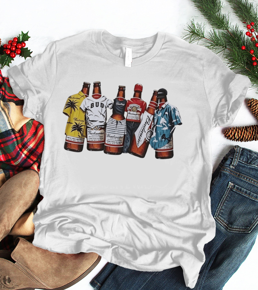 Budweiser Beer Bottle Tropical Clothing Collection T-Shirt