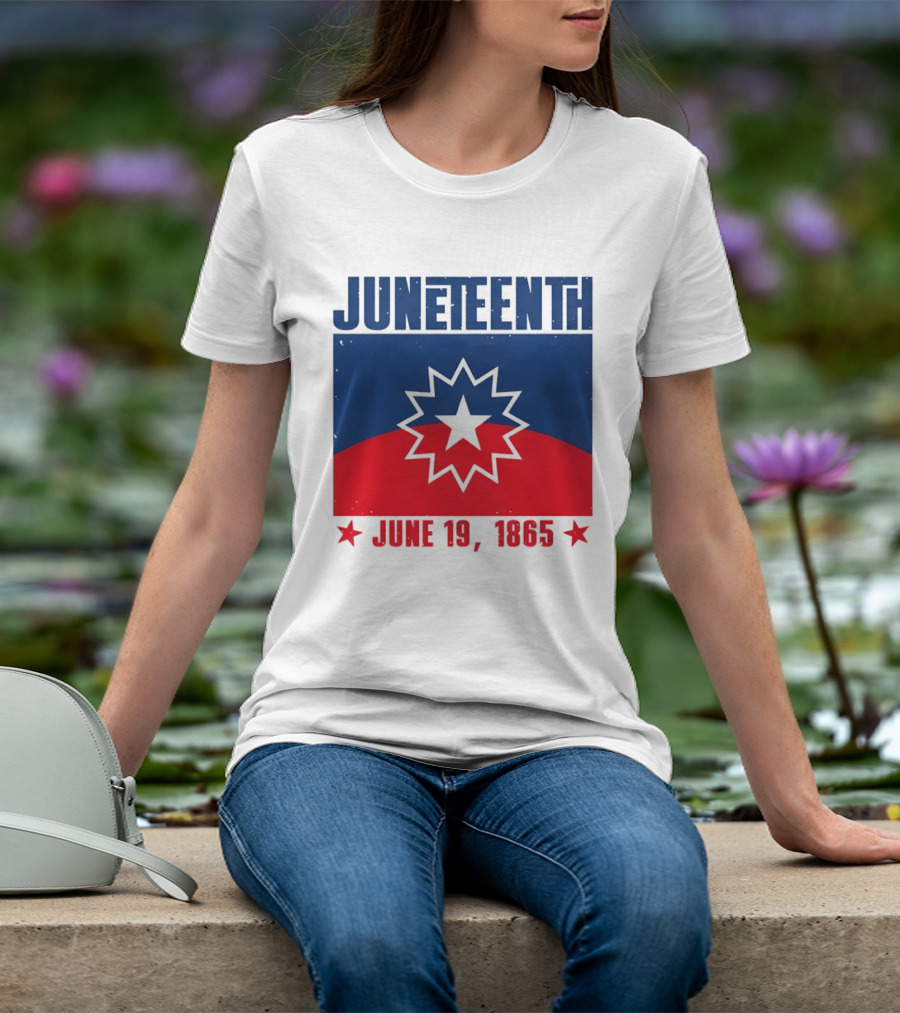 Juneteenth Red White Blue Freedom Flag June 19 1865 Emancipation Day T-Shirt