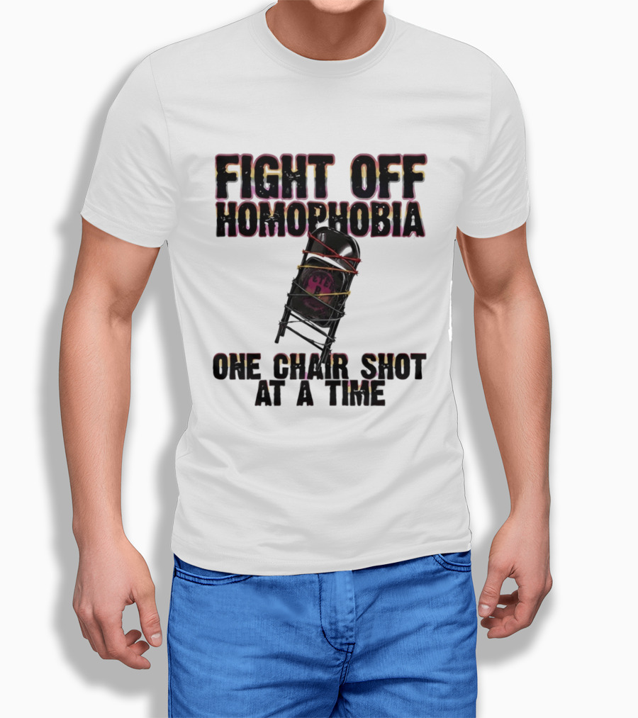 Fight Off Homophobia One Chair Shot At A Time With Barbed Wire Chair T-Shirt