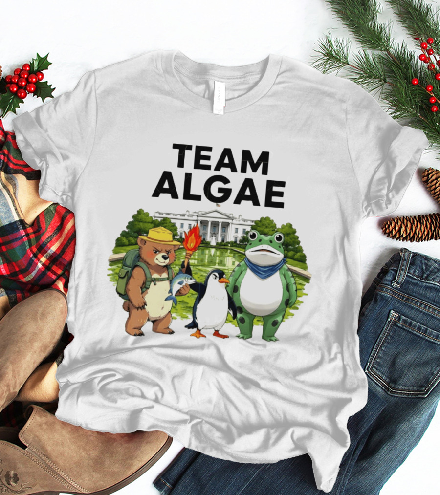 Team Algae Frog Penguin Bear White House 2026 Make Algae Great Again T-Shirt