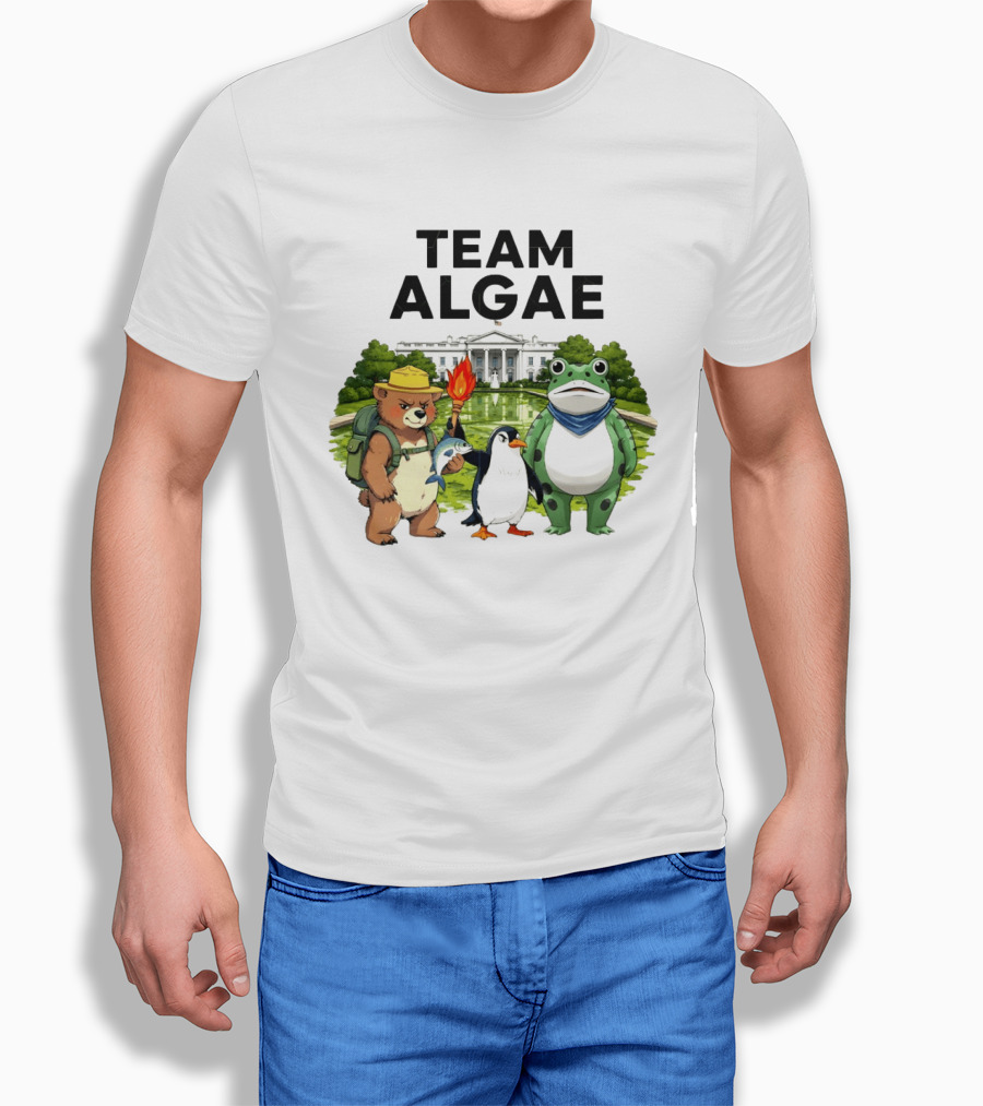 Team Algae Frog Penguin Bear White House 2026 Make Algae Great Again T-Shirt