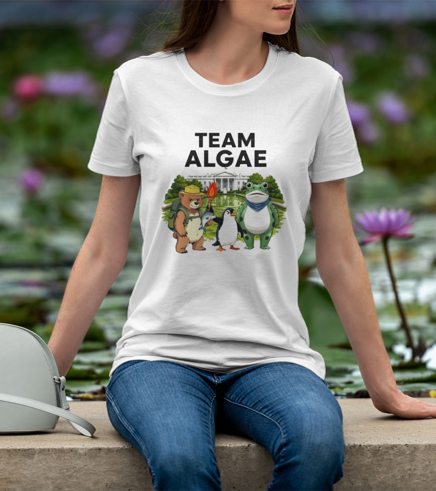 Team Algae Frog Penguin Bear White House 2026 Make Algae Great Again T-Shirt
