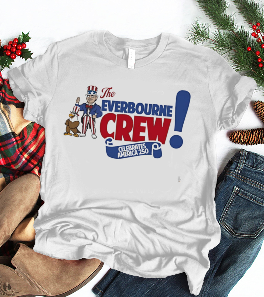 The Everbourne Crew Celebrates America 250 With Patriotic Character And Eagle T-Shirt