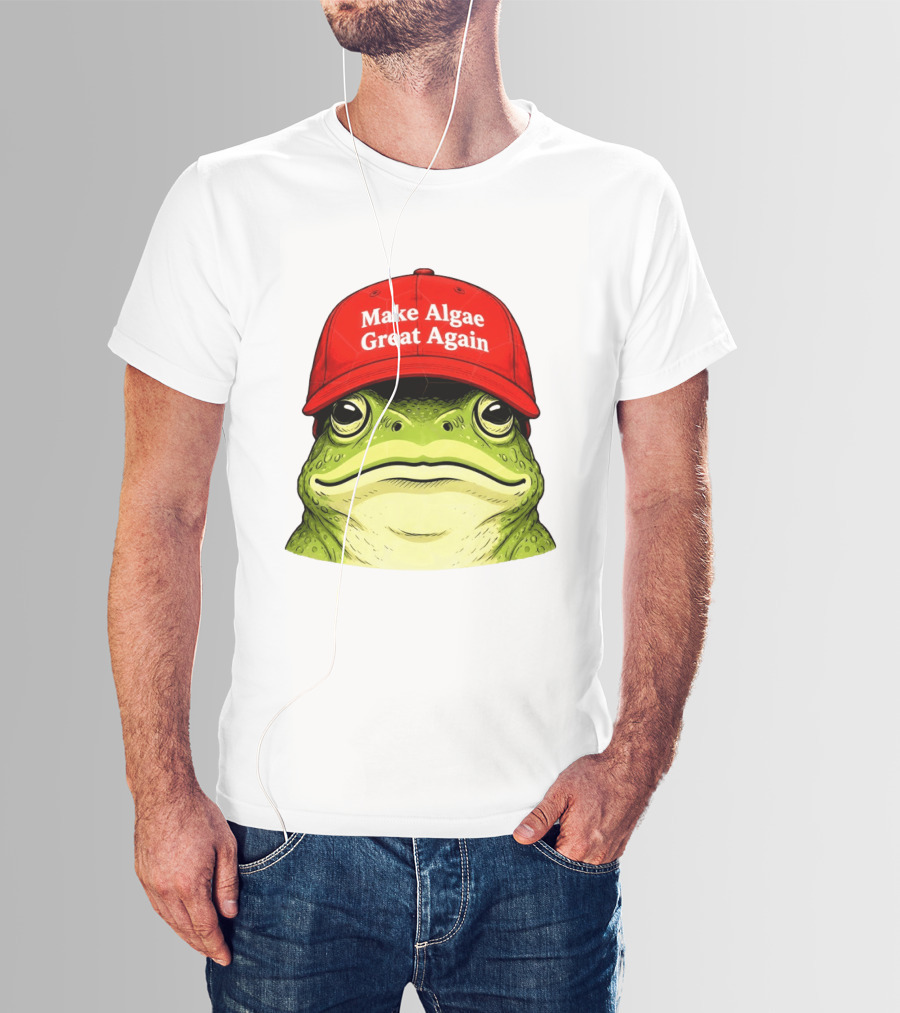 Frog Team Algae Make Algae Great Again Hat Patriotic American Flag 2026 T-Shirt
