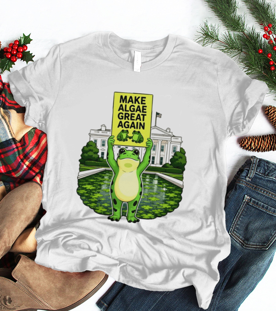 Frogs Team Algae Make Algae Great Again At White House 2026 T-Shirt
