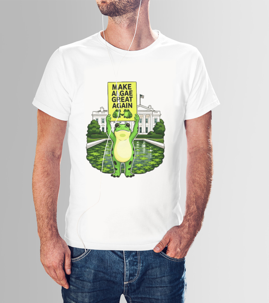 Frogs Team Algae Make Algae Great Again At White House 2026 T-Shirt